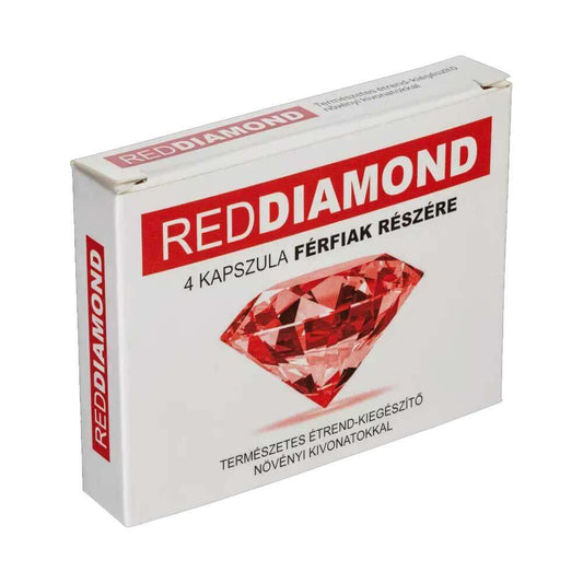 Red Diamond Potency Capsules – 4 Pcs packaging for enhancing male sexual performance and endurance with natural plant extracts