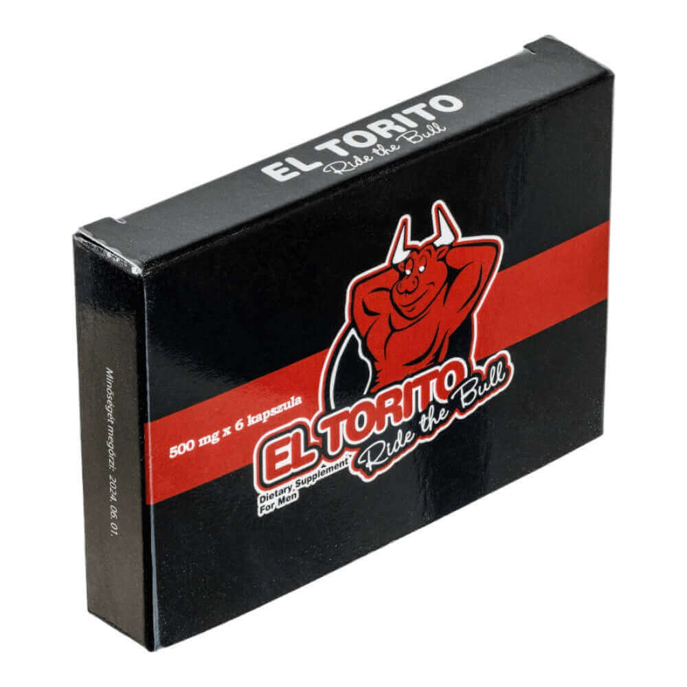 El Torito 6 Capsules men's supplement packaging for potency enhancement